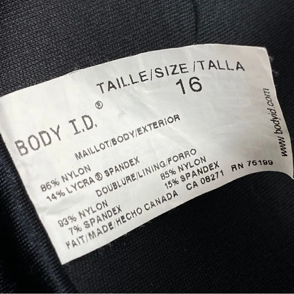 Maxine of‎ Hollywood Azul Swimsuit Studded One Piece Black Silver 16